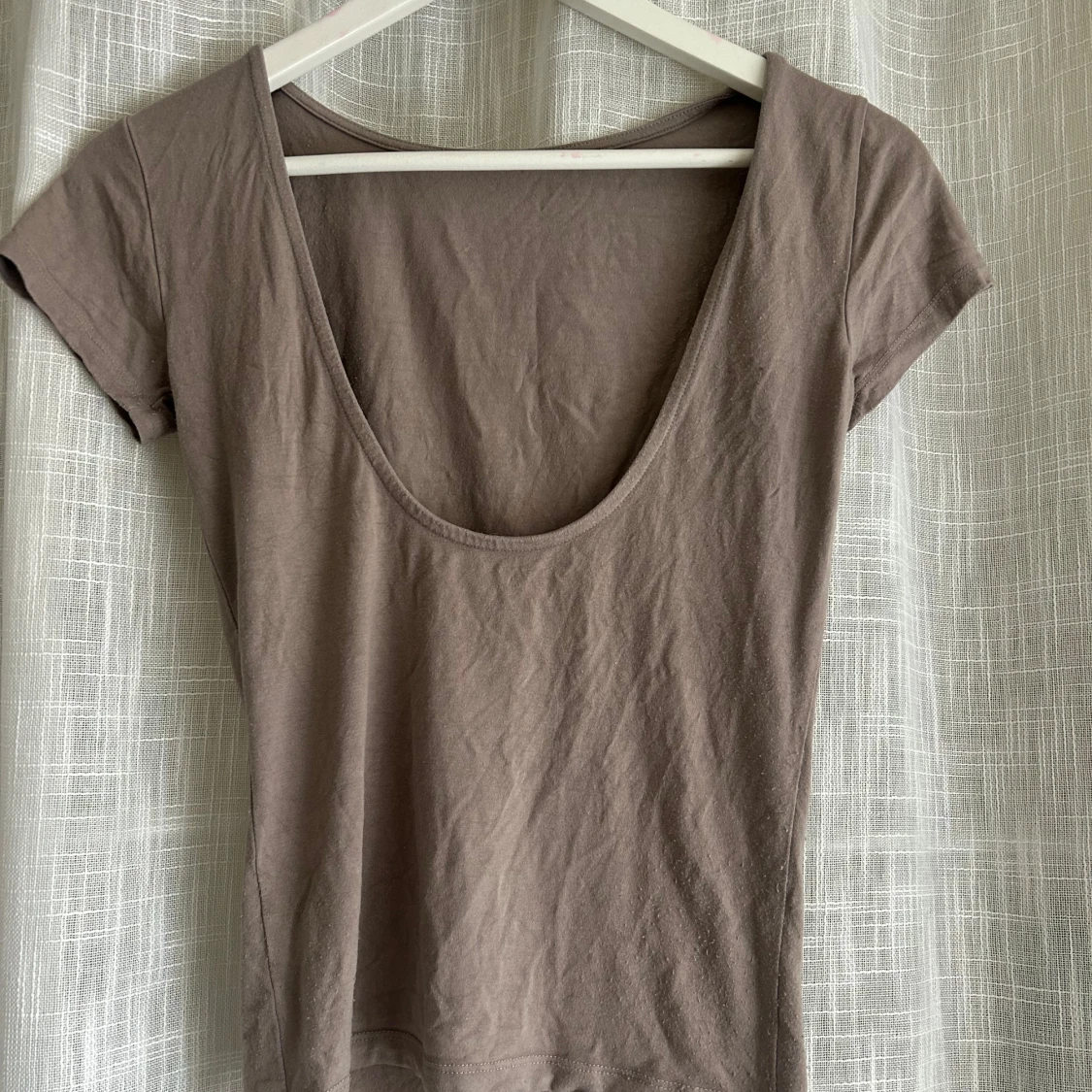 Beige backless topp - 90