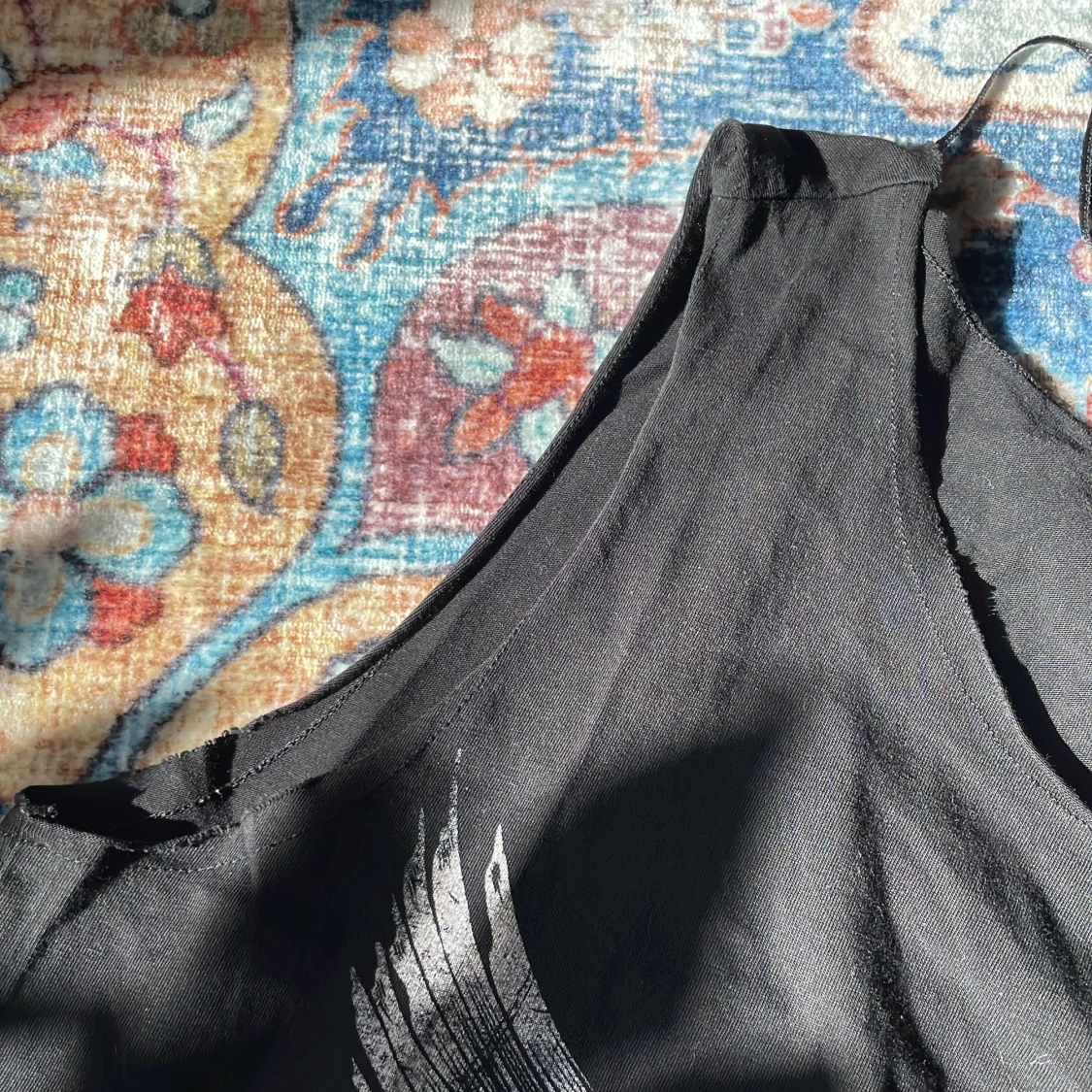 Linne med tryck - 90