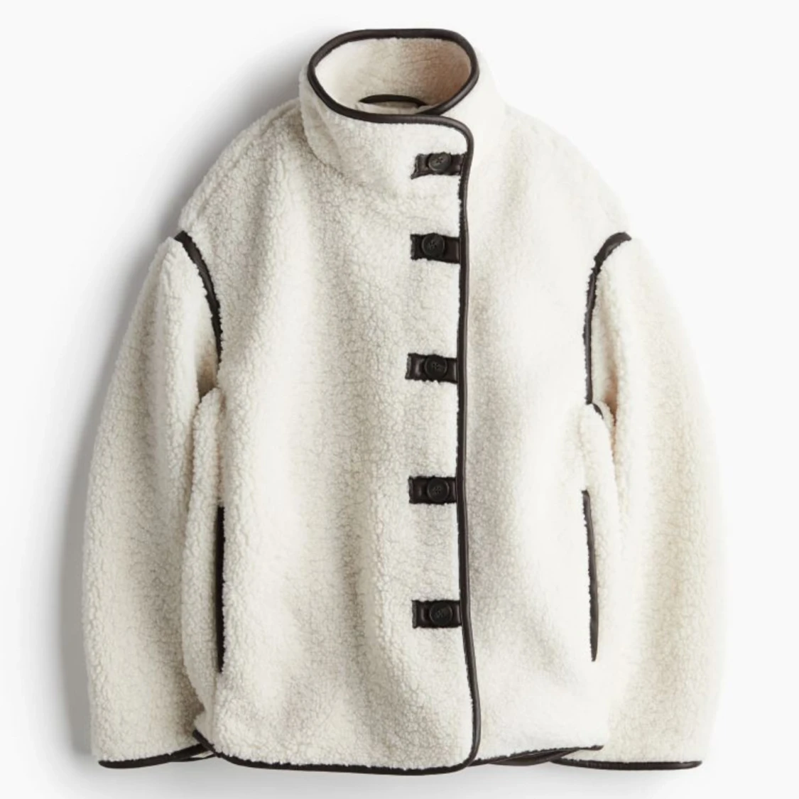 Vit teddyjacka från Hm