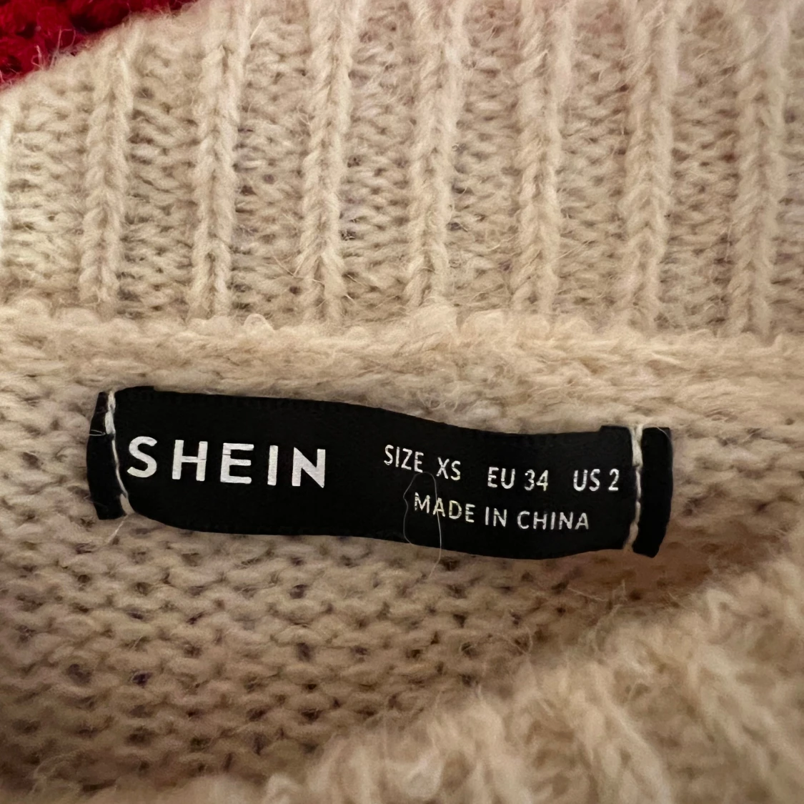 Vit stickad tröja från SHEIN - 92