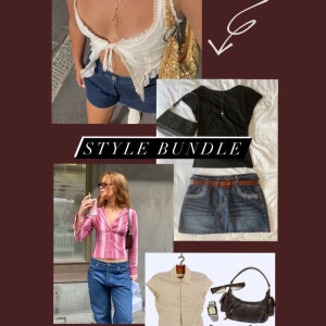 Style bundle  - Beställ en unik personlig style bundle som jag shoppar åt dig. Luta dig tillbaka och få hem en helt unik box med second hand kläder och assessorer som jag personligen har köpt åt dig. Skriv till mig här eller på instagram @filippaelovsson. För att beställa din box. Därifrån pratar vi vidare om din stil där du får skicka Pinterest eller bilder, sedan din storlek och längd. Kramar Filippa🥰