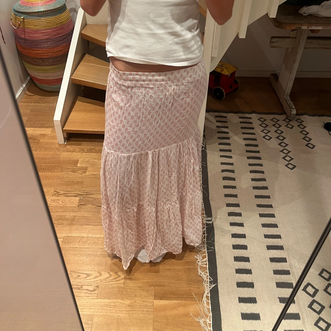 Lång blommig kjol - 90