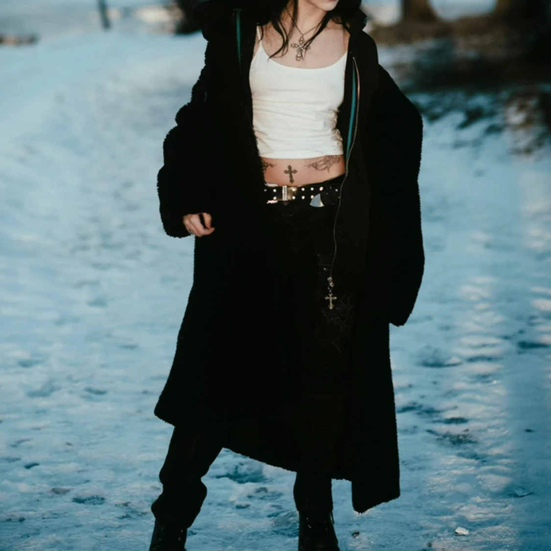 Lång teddy kappa - 90