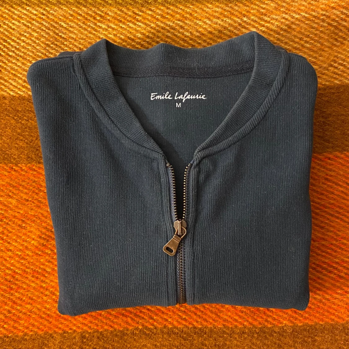 Blå Grön Zip - Tröja / Sweater