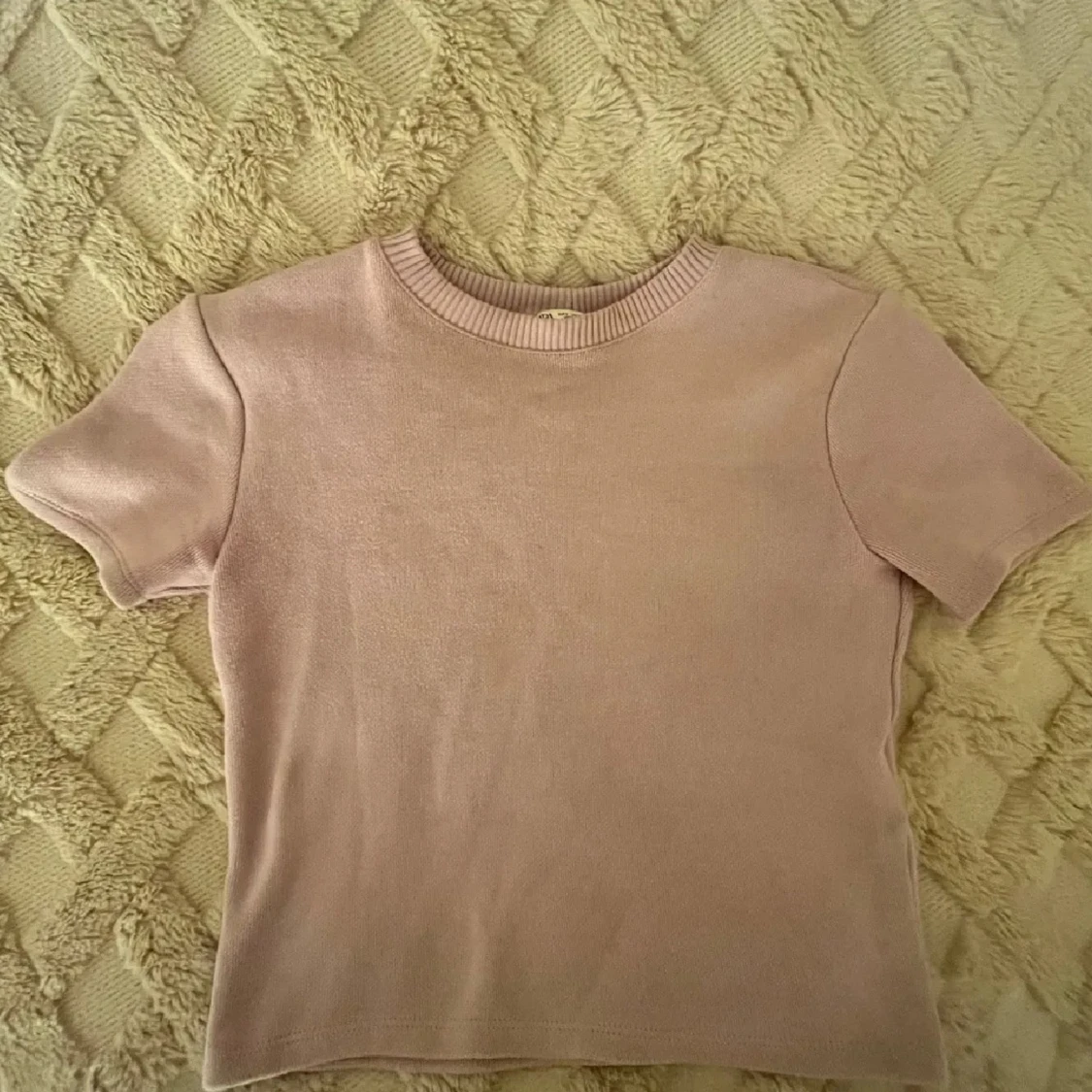 Ljusrosa kortärmad topp - 1