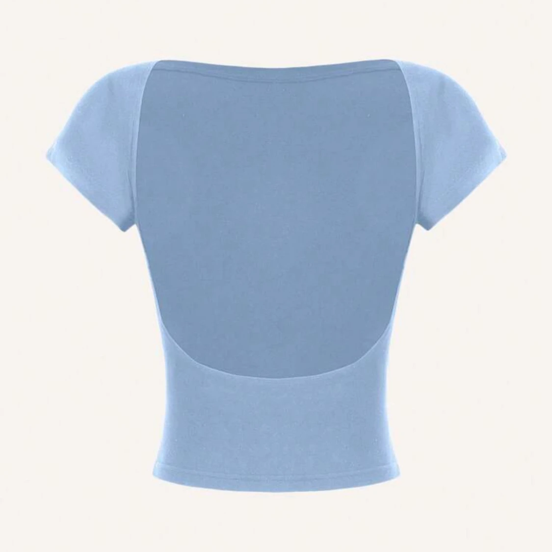 Ljusblå croppad topp - 1