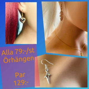 By prisförslag- 1 par örhängen (valfria) - Man kan få ett par istället för styck och Kan ändras mot alla örhängen som kostar 79:-/st.  