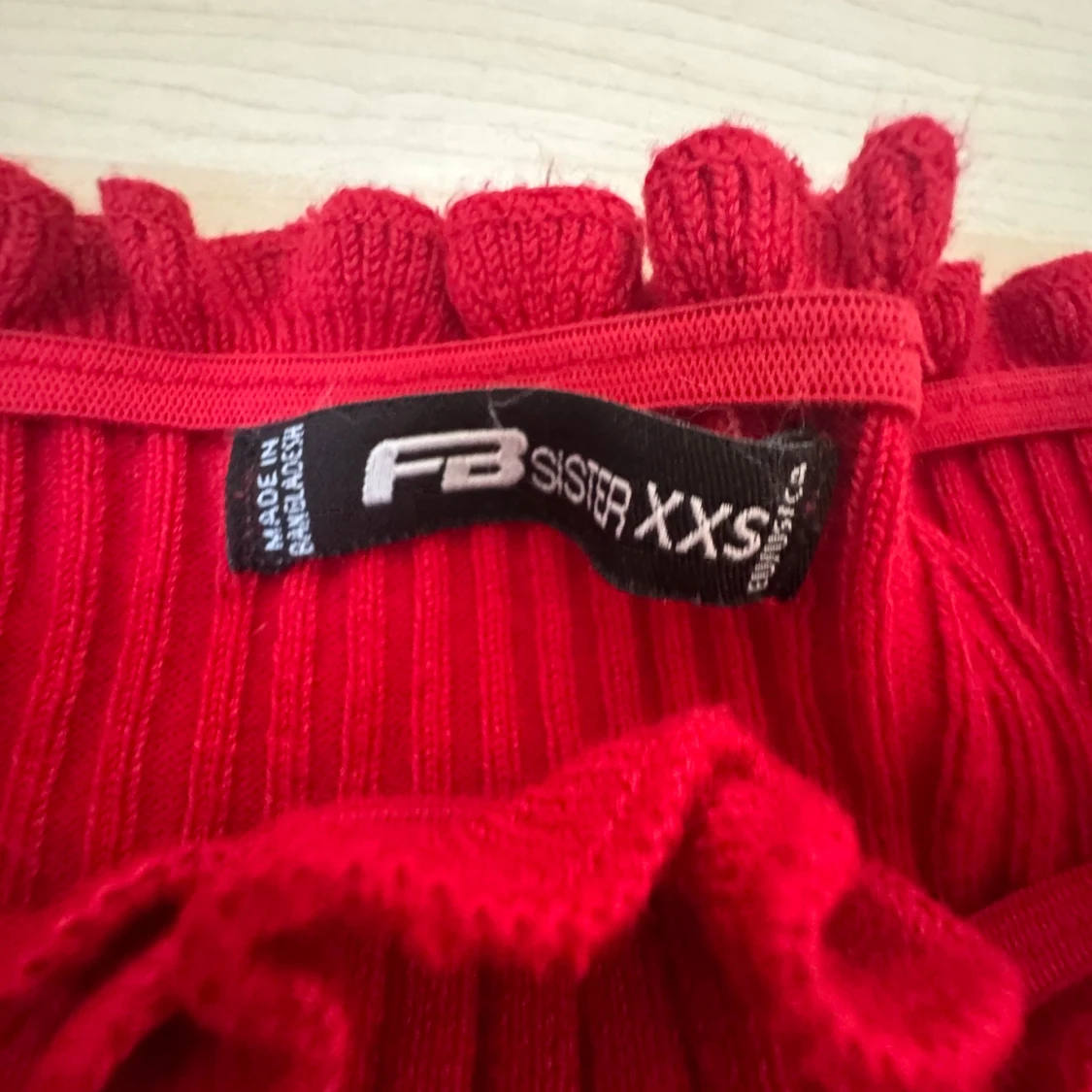 Röd ribbad klänning från FB Sister - 2