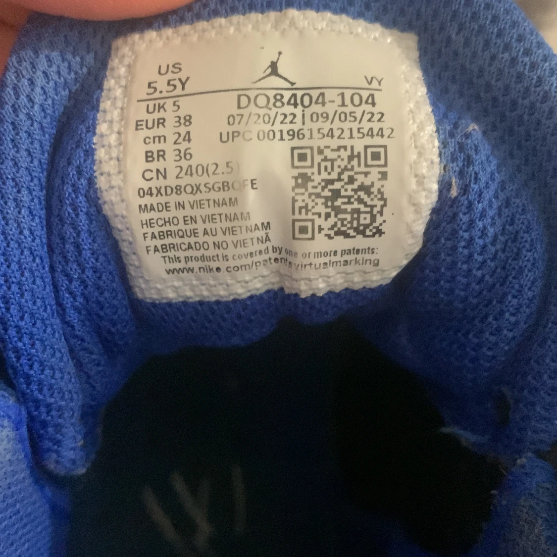 Nike Air Jordans i blått och vitt - 2