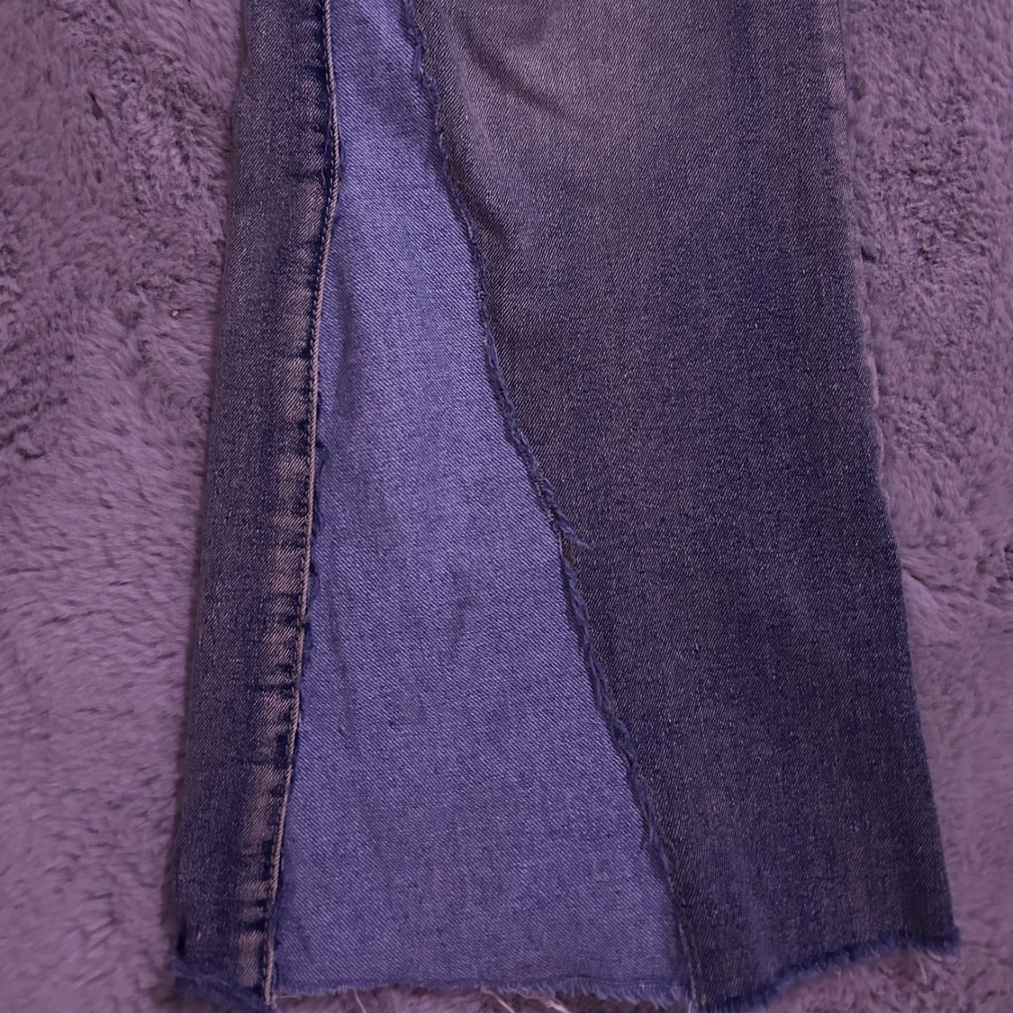 Blå cargopants i jeansmaterial - 90