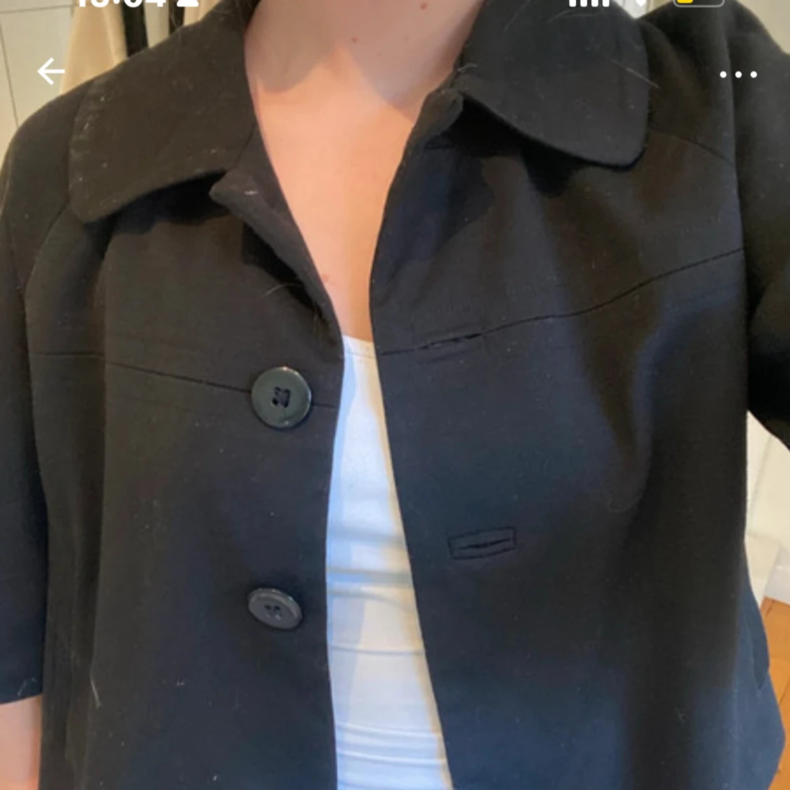 Svart kavaj med trekvartsärm - 90