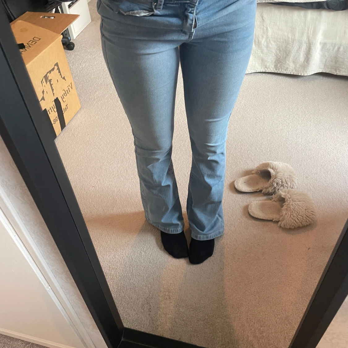 Blå bootcut jeans - 1