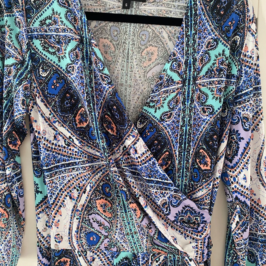 Mönstrad omlottklänning Ilse Jacobsen strl S - 1