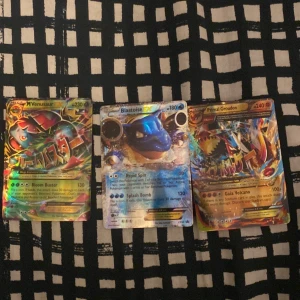 Tre fina och bra EX kort som venasaur blastoise och groudun - Pokemon kort Ex