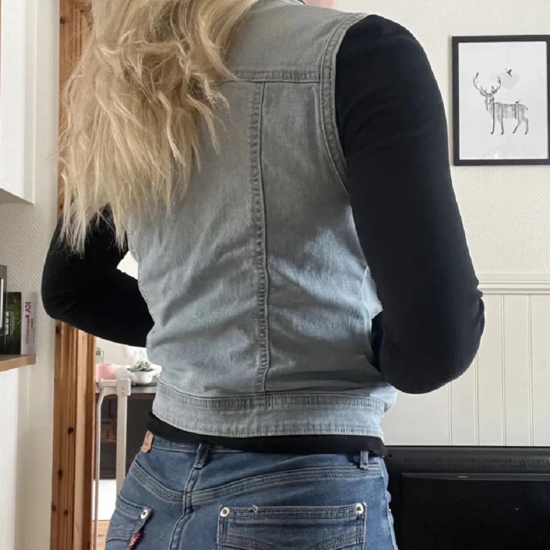 Ljusblå jeansväst - 1