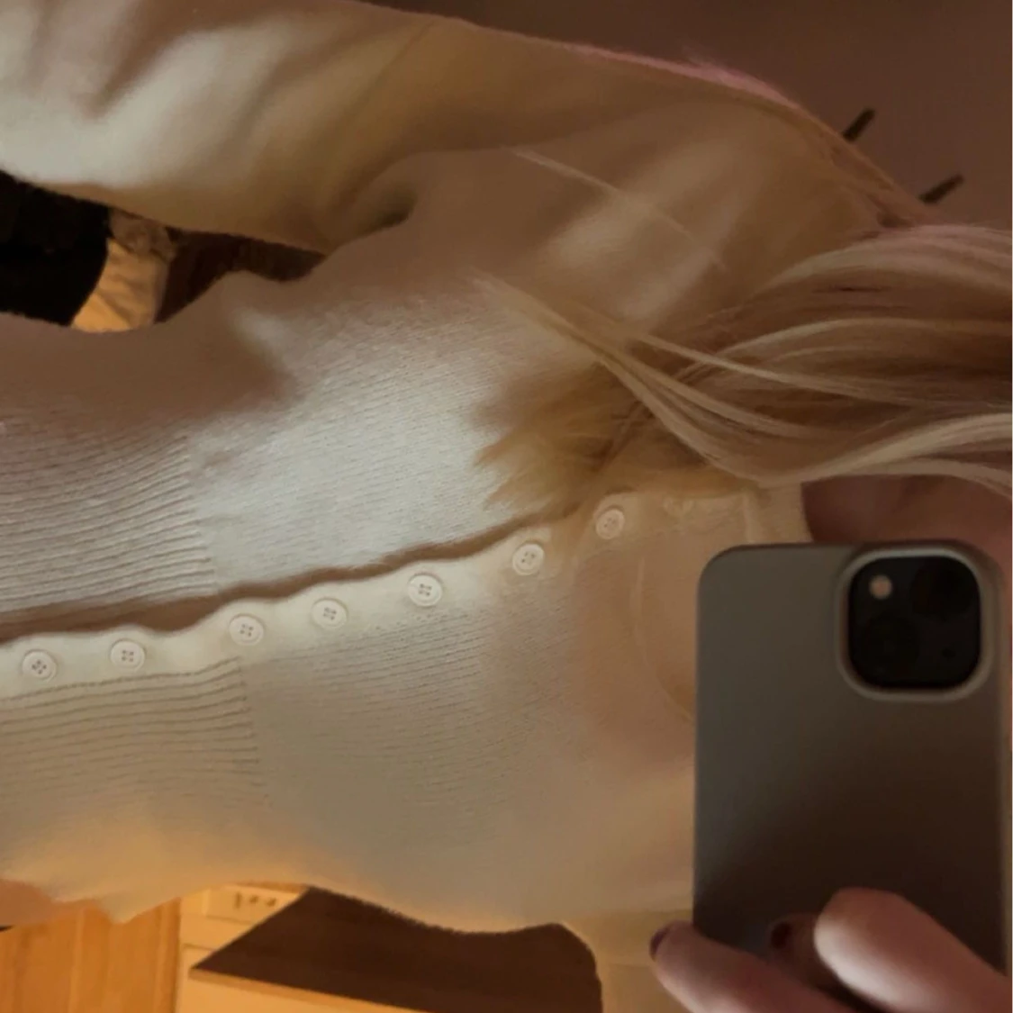 Vit ribbad kofta - 1