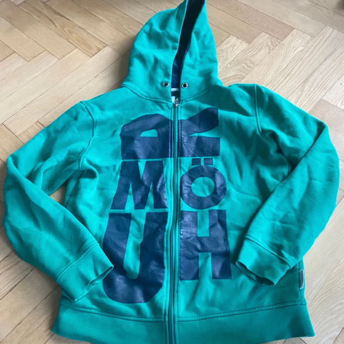 Grön hoodie Y2k Streetstyle