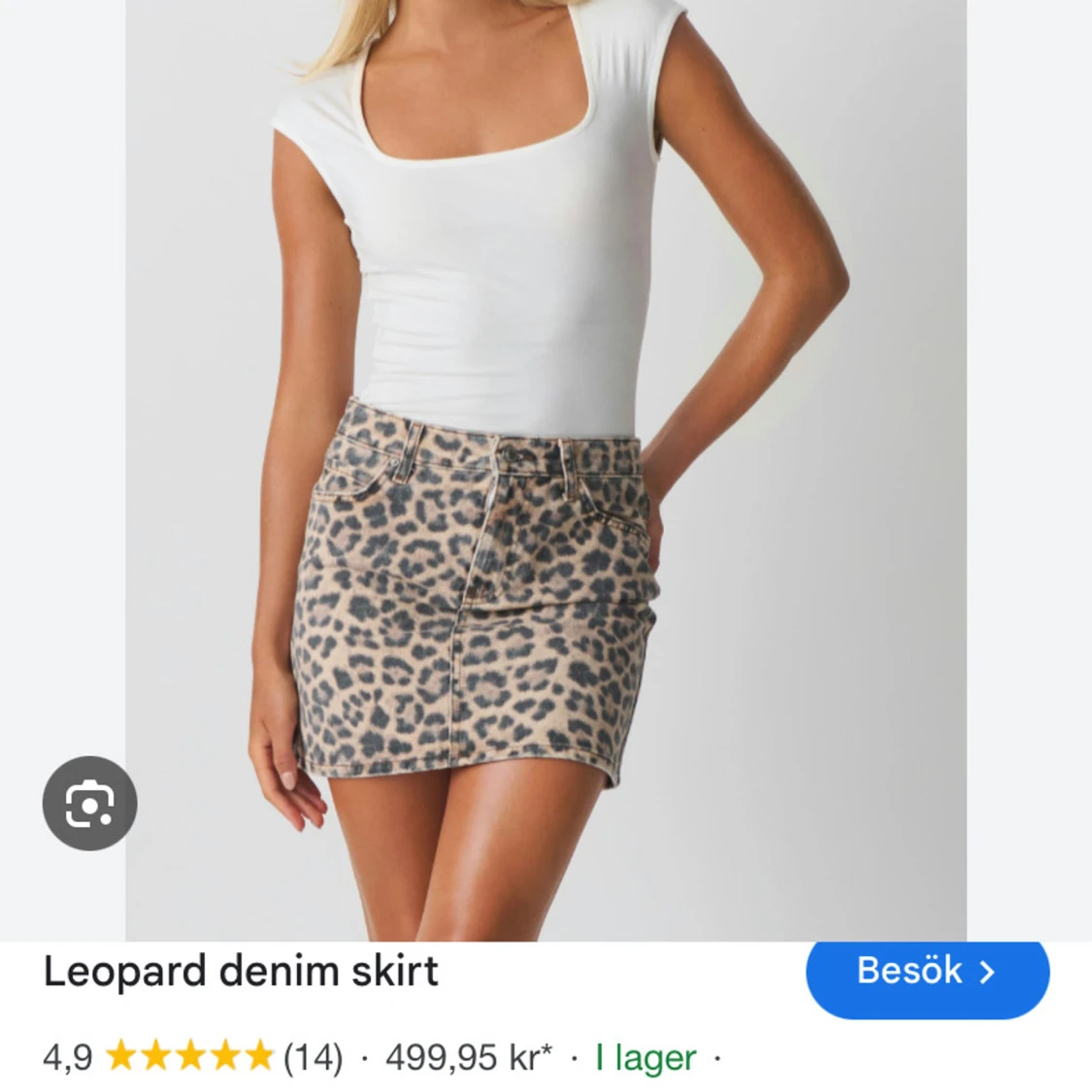 Leopard kjol