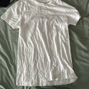 Vit t-shirt med tryck från Revenite - Säljer en vit t-shirt från Revenite i storlek S. Den har ett tryck på baksidan med texten 'MILFHUNTER' . Perfekt för en avslappnad stil eller som statement-plagg. T-shirten är i bomull och har korta ärmar