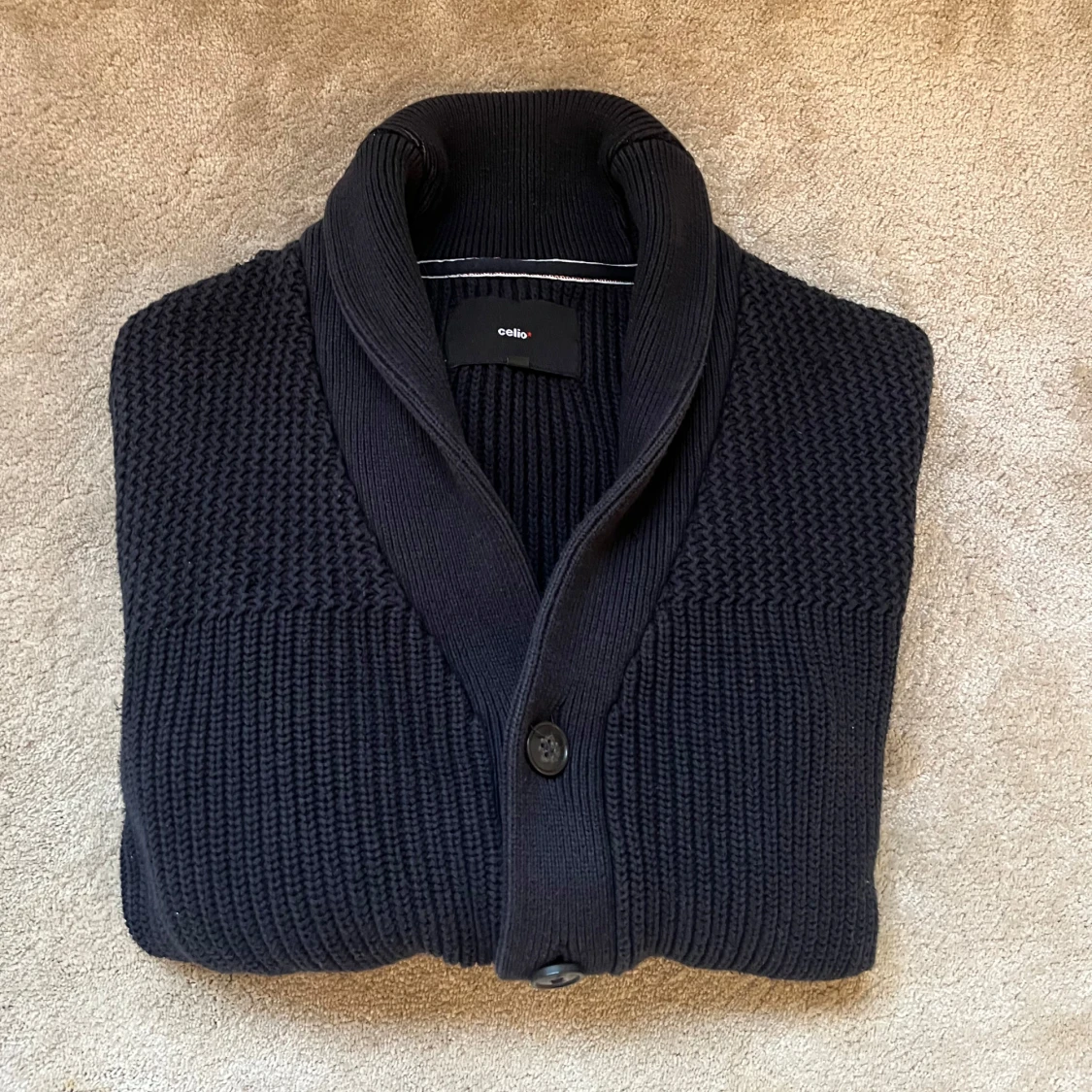 Marinblå cardigan  - 90