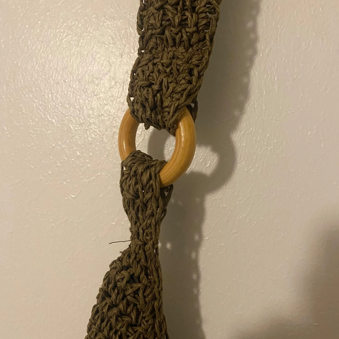 Brun stickad axelväska - 91