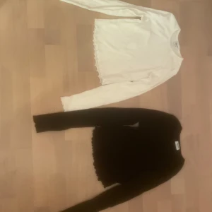 En svart och en vit långärmad - Två tröjor i svart och vit av samma model och samma märke. 