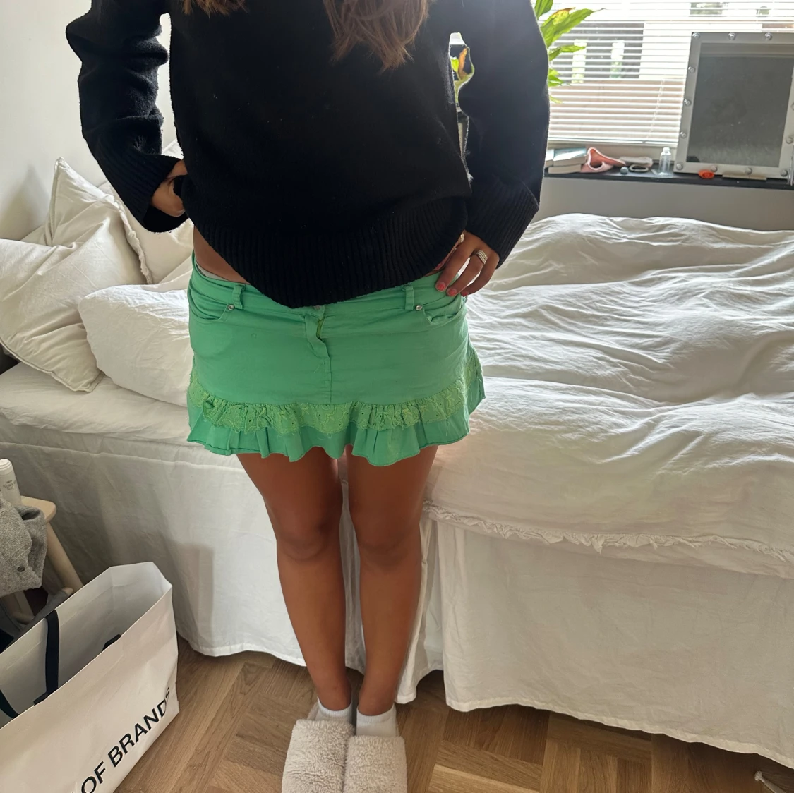 Kjol med snygga volanger