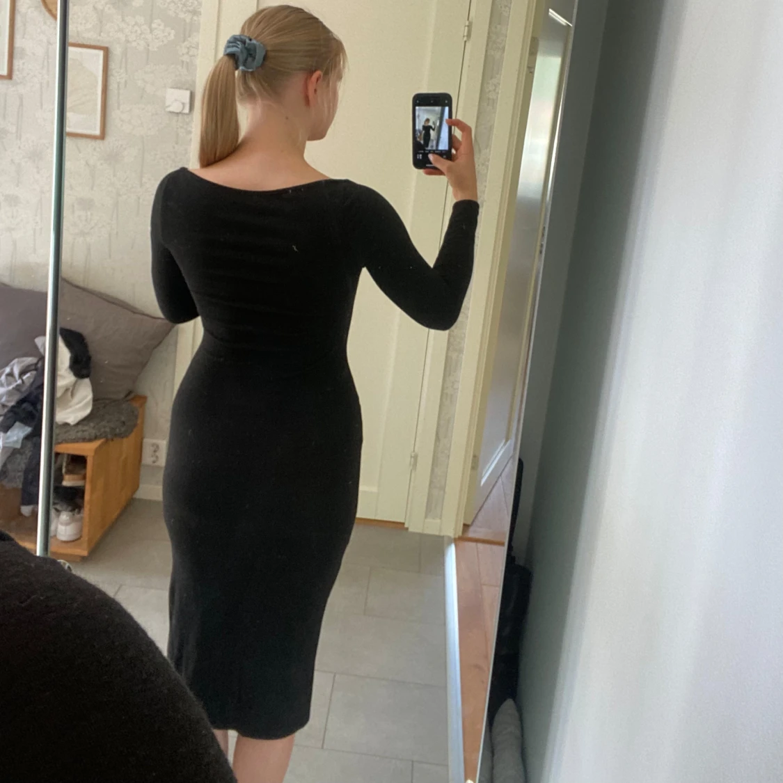 Tunn stickad klänning - 91