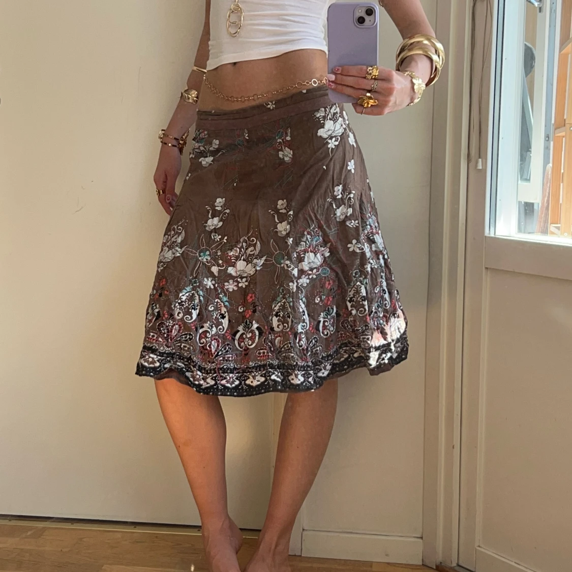 Brun midi skjol - 90