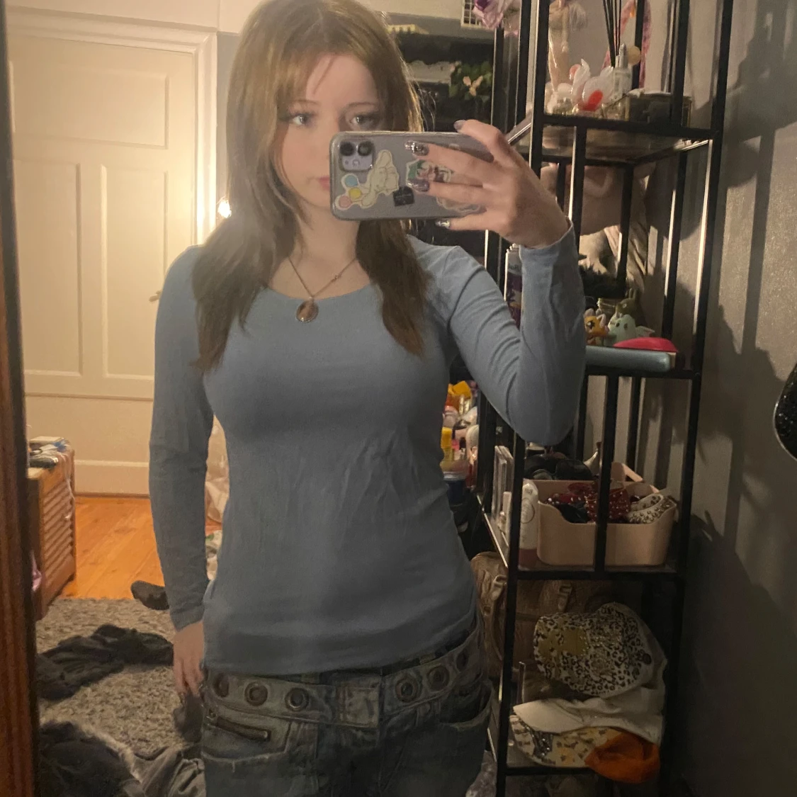 Ljusblå långärmad topp från Essential