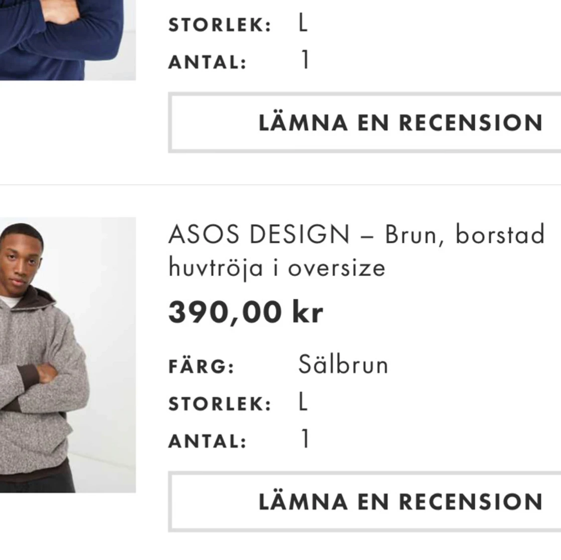 Brun/Vit hoodie - 91