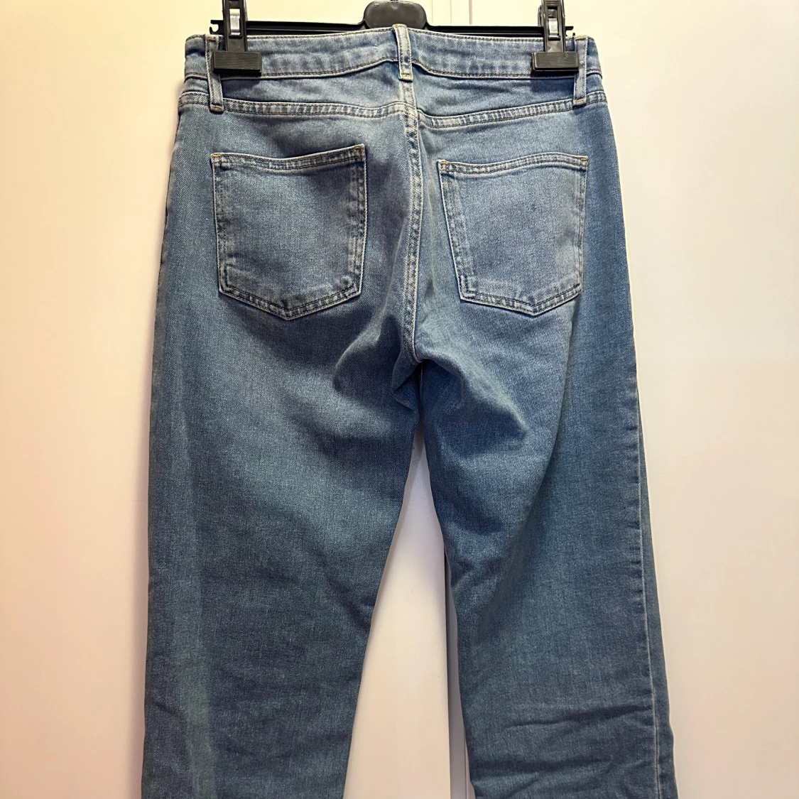 Blå lågmidjade jeans - 91