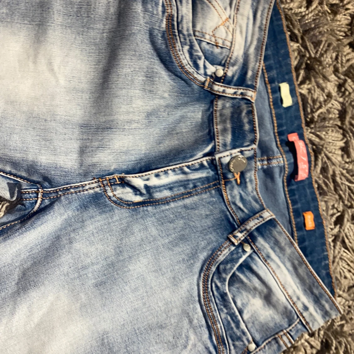 Blå bootcut jeans - 92