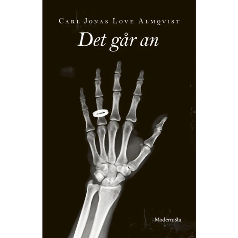 Under en ångbåtsresa mellan Stockholm och Lidköping förälskar sig glasmästardottern Sara och sergeanten Albert i varandra. Sara vill inte gifta sig, men önskar att de ska leva med varandra ändå.Det går an [1839] av Carl Jonas Love Almqvist är en av svensk litteraturs mest omdiskuterade kärleksromaner. Boken väckte stor, långvarig debatt på sin tid, på grund av dess ställningstagande mot äktenskapet och mot det skråväsende som gjorde kvinnan ekonomiskt livegen.Romanen befäste Almqvists rykte som o- eller amoralisk folkförförare och socialt stod den honom dyrt. I dag hör romanen till våra allra största klassiker.CARL JONAS LOVE ALMQVIST [1793-1866] är en av svensk litteraturs mest originella författare. Romantiker, realist, tidig feminist och radikal inte minst som aktivt verkande för allmän rösträtt. Hans mest kända verk är den historiska romanfantasin om mordet på Gustav III, Drottningens juvelsmycke [1834], och den samhällsomstörtande kärleksromanen Det går an [1839], i vars kölvatten det uppstod en hel »Det går an«-litteratur och som omintetgjorde Almqvists civila karriär i Sverige.    Format Inbunden   Omfång 104 sidor   Språk Svenska   Förlag Modernista   Utgivningsdatum 2018-03-06   ISBN 9789186629014  . Böcker.