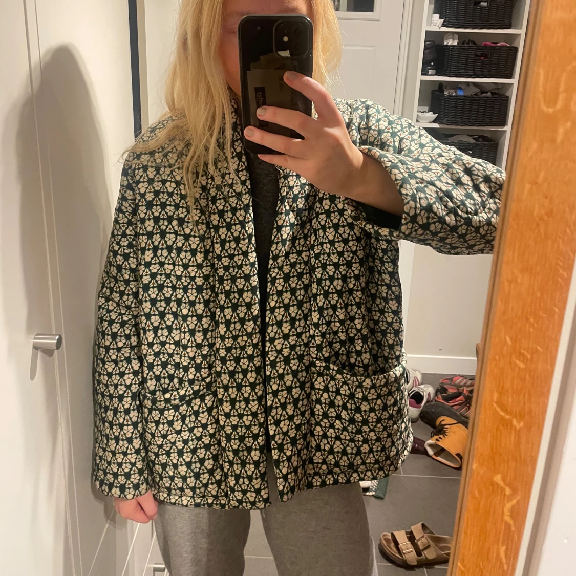 Mönstrad quiltad jacka