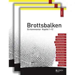 Detta är en tryckt version av Karnov Groups Lexinokommentar till brottsbalken. Kommentarerna har sedan några år funnits utgivna på nätet, men görs här för första gången tillgängliga i tryckt form. Kommentarerna är, med några undantag, helt nyskrivna för Lexino. Ett uttalat syfte har varit att åstadkomma en användarvänlig kommentar i vilken det med hjälp av enkel men tydlig rubriksättning ska vara lätt att finna fram till den fråga man önskar läsa mer om. I relation till mer traditionella lagkommentarer har en ambition varit att inte tynga texterna med information om en bestämmelses historia i andra fall än då detta krävs för att man ska förstå det nuvarande rättsläget. Lagkommentarerna ska vara lätta att använda också under tidspress. I den meningen är det inte fel att säga att Lexinokommentaren primärt är utformad med tanke på behoven i det praktiska rättslivet. Lexinos kommentarer ska, kort sagt, vara en pålitlig och lättanvänd källa för den som vill veta hur gällande straffrätt ser ut. Kommentarerna ska ge raka besked där sådana finns att ge, upplysa om osäkerhet när sådan finns och därtill bidra med analys och till förståelse. Bokens författare är Petter Asp, Sandra Friberg, Frida Göranson, Sven Johannisson, Mattias Larsson, Eric Leijonram, Göran Nilsson, Mari-Ann Roos, Karin Sandahl, Magnus Ulväng, Lars Wallinder, Josef Zila och Jack Ågren.    Format Häftad   Omfång 612 sidor   Språk Svenska   Förlag Karnov Group   Utgivningsdatum 2018-03-20   ISBN 9789176106549  