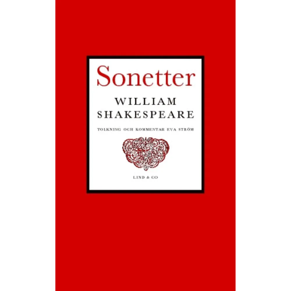 Den svit om 154 sonetter som William Shakespeare lät publicera 1609 har blivit ett av litteraturhistoriens inte bara mest kända utan också mest älskade verk. Dessa kärleksdikter riktar sig till dels en ung man av hög börd, dels till en för omvärlden mer enigmatisk kvinna. Det är två olika kärlekshistorier som tecknas med all den inlevelseförmåga och konstnärliga skicklighet som kännetecknar stor och tidlös litteratur.Ännu fyrahundra år efter utgivningen fortsätter Shakespeares sonetter att fängsla, förbrylla och beröra. Det är ett av de mest översatta och spridda engelska diktverken, och det har inte mist något av sin tjuskraft och skönhetsverkan. Få diktverk från äldre tid kan mäta sig med Shakespeares sonetter i betydelse och litterär storhet, och än färre känns idag så angelägna och levande för dem som tar del av dessa kärleksbetraktelser. Nu har Eva Ström, en av våra mest framstående och hyllade poeter, tolkat sonetterna och skrivit kommentarer som vägleder läsaren. I sitt förord skriver hon: Min förhoppning är att man genom att läsa mina tolkningar lättare ska kunna ta sig an Shakespeares originaltexter, njuta av deras ojämförliga språkliga rörlighet och framför allt av författarens bråddjupa insikter i det mänskliga psyket. Sonetterna är en utmaning, känslomässigt och intellektuellt, en oöverträffad njutning och ett sällsamt äventyr. Det finns ett flertal tidigare tolkningar av sonetterna till svenska, men Eva Ström har ändå genom en noggrann läsning av dikterna på ett unikt sätt lyckats fånga den livets poesi som finns i denna mångbottnade hyllning till kärleken.Jämte tolkningarna finns i boken de engelska originaldikterna.    Format Inbunden   Omfång 326 sidor   Språk Svenska   Förlag Lind & Co   Utgivningsdatum 2010-11-09   Medverkande Eva Ström   Medverkande Eva Ström   Medverkande William Shakespeare   ISBN 9789174610062  . Böcker.