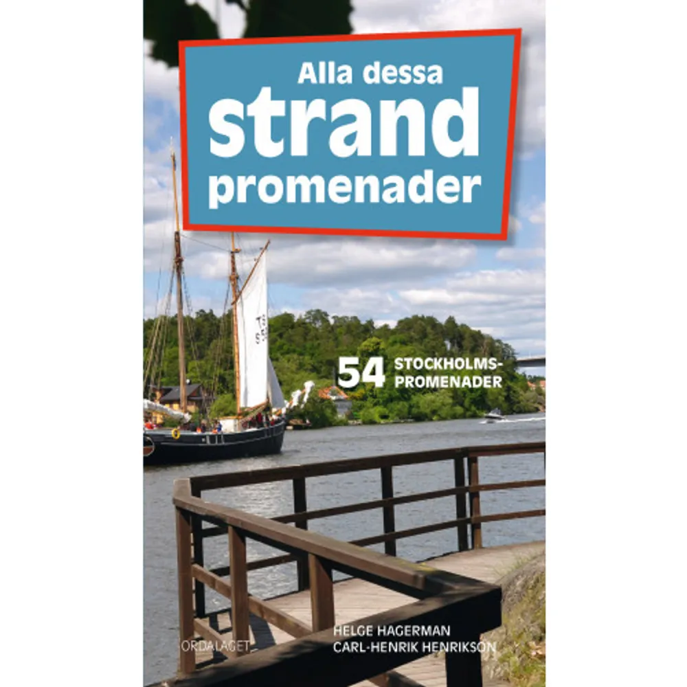 Upptäck Stockholms vackra strandpromenader!  Ny uppdaterad upplaga! Stockholm med allt sitt vatten är som gjort för härliga strandpro­menader. Med den här guiden är njutning­en fulländad.  Här presenteras 54 promenader längs 15 mil strän­der i centrala Stockholm och i stadens utkanter - allt inom räckhåll för T-bana och buss. Kungsholmen, City, Västerort, Djurgården, Södermalm och söder om söder, Brunnsviken, Danderyd, Lidingö och Nacka.  Tydliga kartor med information om promenadens sträcka samt start- och sluthållplats. Över hundra vackra fotografier och inte minst - intressanta och underhållande fakta av skiftande slag: historia, arkitektur, sevärdheter, serveringar och litterära citat knutna till plasterna.  Promenadförslag: - Utforska holmarna mitt i stan. - Imponeras av de praktfulla villorna i Djursholm. - Strosa i Hagaparken längs Brunnsviken. - Njut av vyerna över Edsviken i Ulriksdals slottspark. - Promenera från Alvik till Hässelby, hela vägen utmed stranden. - Upplev båtlivet längs Långholmskanalen.  Helge Hagerman var skådespelare och regissör samt initiativtagare till Parkteatern i Stockholm. Carl-Henrik Henrikson, tredje generationens stockholmare, har beskrivit promenader och utflykter runt Stockholm i flera böcker.    Format Flexband   Omfång 210 sidor   Språk Svenska   Förlag Ordalaget Bokförlag   Utgivningsdatum 2016-04-05   Medverkande Carl-Henrik Henrikson   Medverkande Carl-Henrik Henrikson   Medverkande Mattias Henrikson   Medverkande Margot Henrikson   Medverkande Joyce Svenling   ISBN 9789174691450  . Böcker.