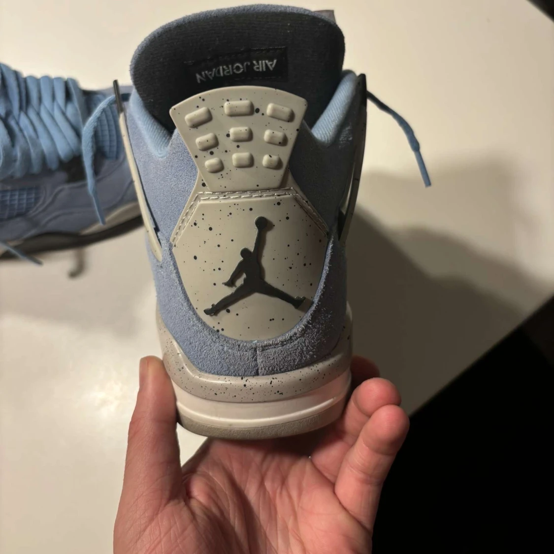 Nike Air Jordans i ljusblå mocka - 90