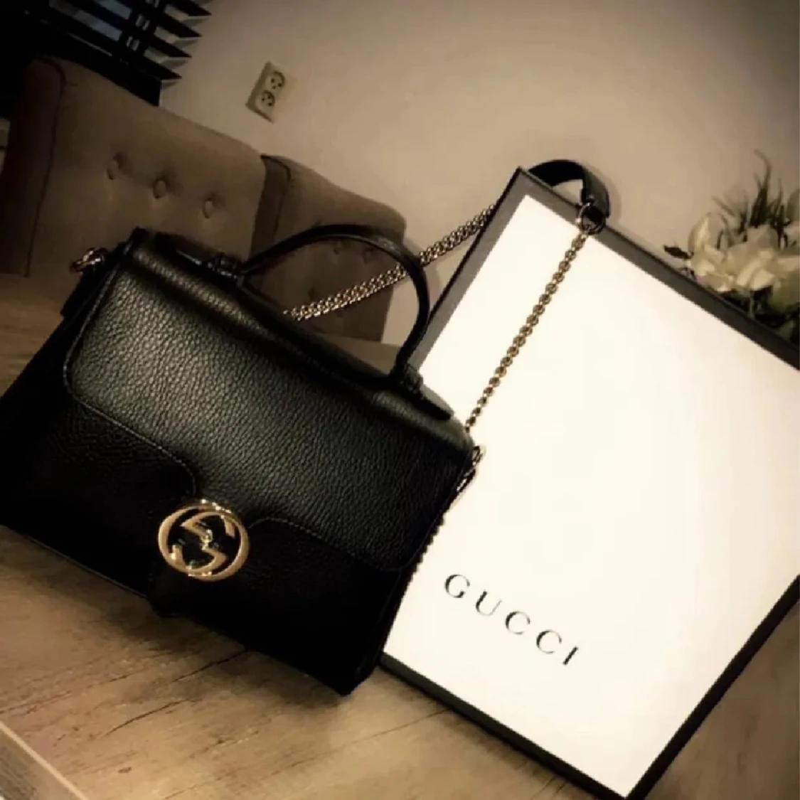 Svart handväska från Gucci