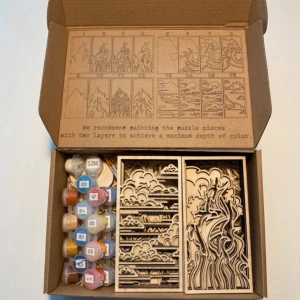 Layered Coloring Kit - Målarset i trä: allt som behövs för att skapa ditt mästerverk ingår 🎨 En perfekt present till någon nära eller ett sätt att glädja dig själv! 🥰❤️