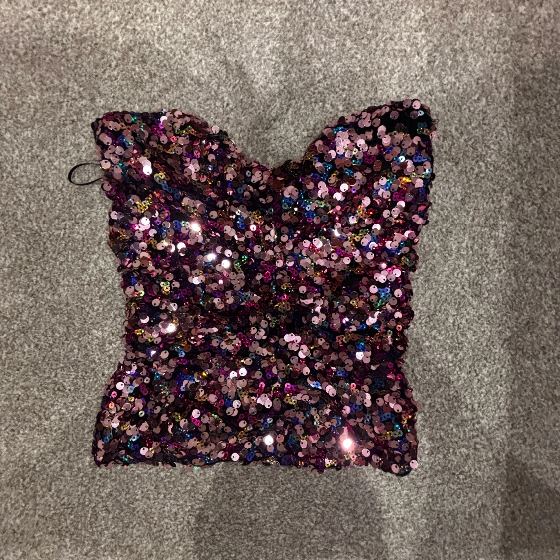 Glittrig topp zara - 3