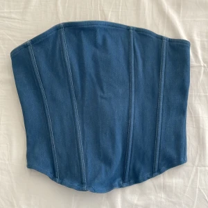 Korsett topp - Blå korsett topp