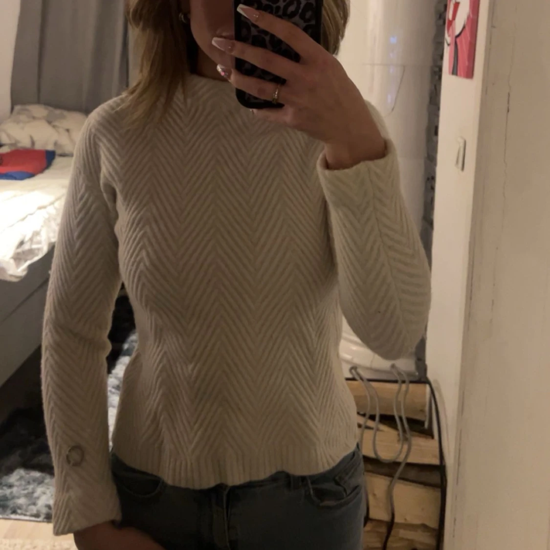 Vit stickad tröja från Stockh LM