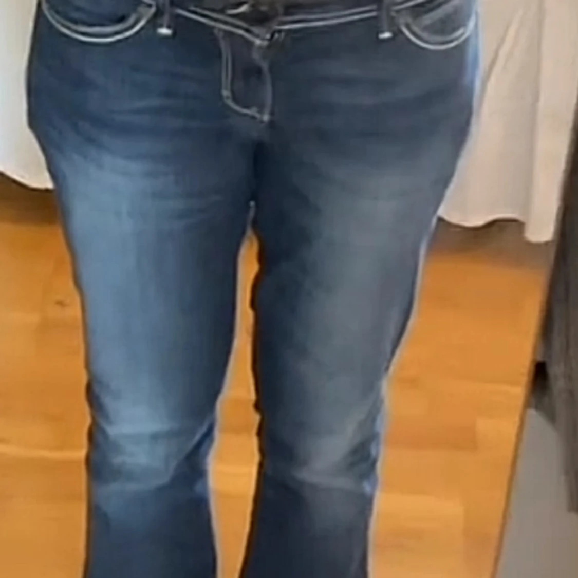 Blå Levis lågmidjade bootcut jeans - 1