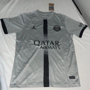 Grå Neymar Jr Psg Fotbollströja (Helt ny med tagg) - Fet Neymar fotbollströja i helt nytt skick. Med tagg, nike påse medföljer. Storlek M. Säljs billigt pga utförsäljning. Skriv direkt om något undras🤙. OBS köp med postnord så går det snabbare.