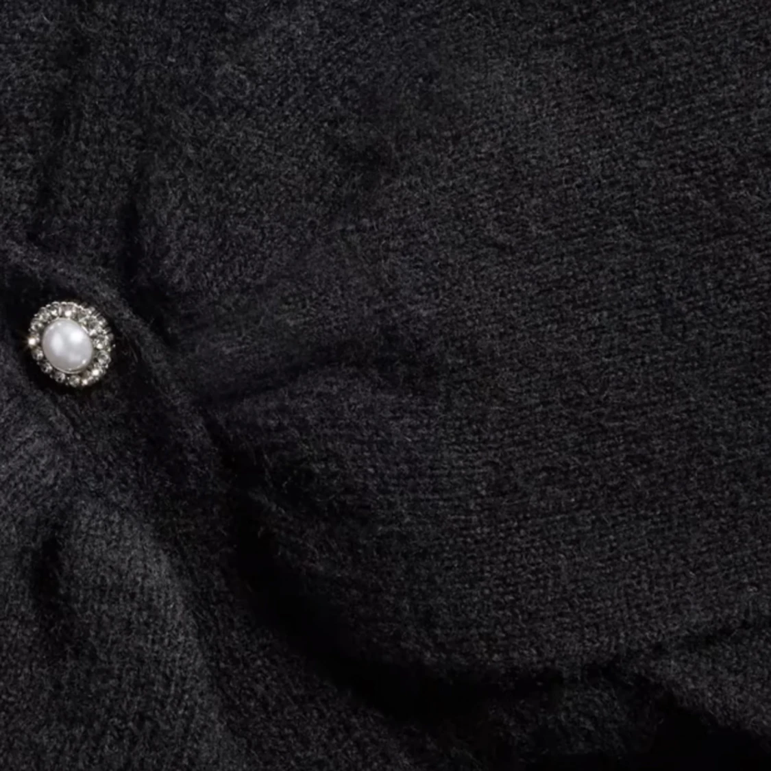 Svart kofta med rosett från Kappahl - 2