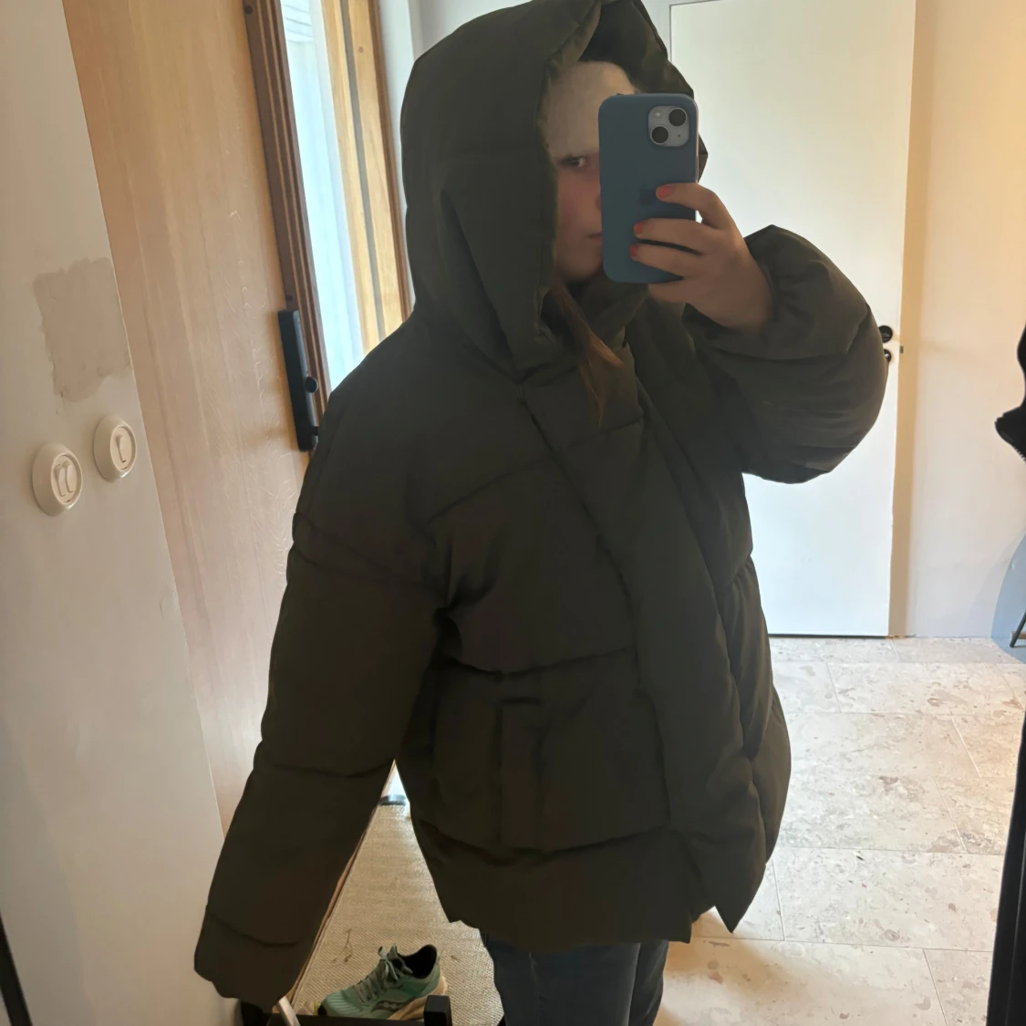 Grön vinterjacka  - 90