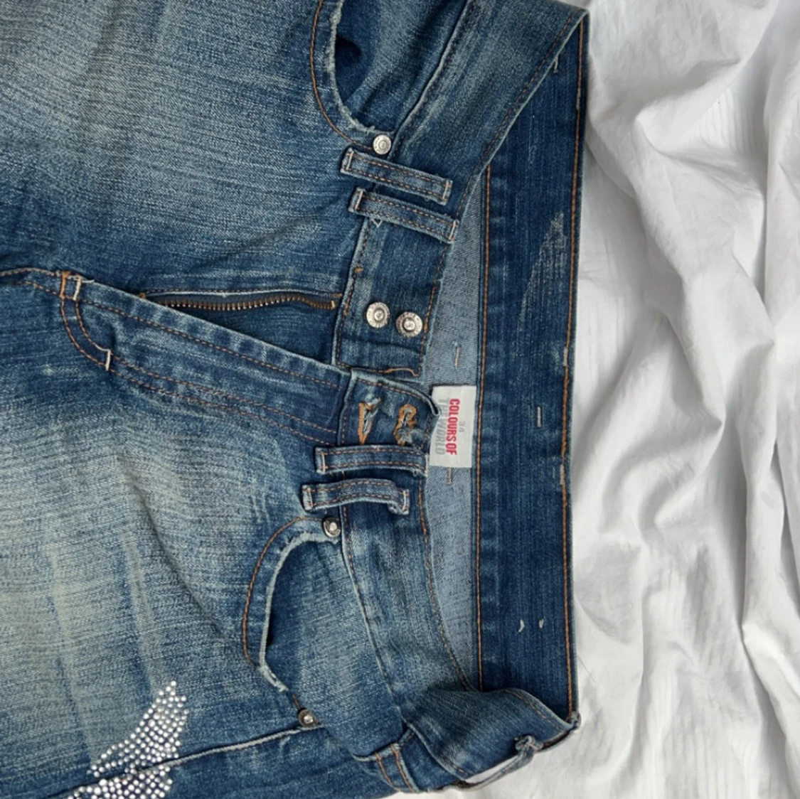 Lågmidjade bootcut jeans - 92