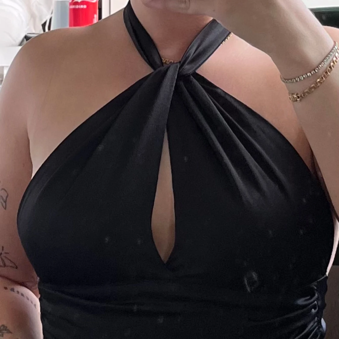 Svart halterneck topp